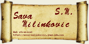Sava Milinković vizit kartica